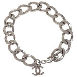 Chanel CC Silver Chain Necklace B13K 155689
